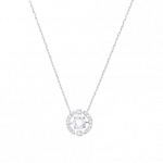 שרשרת Swarovski Sparkling Dance "אבן רוקדת" כסף 925 משובצת ב17 אבני סברובסקי קריסטל לבן Mj1876